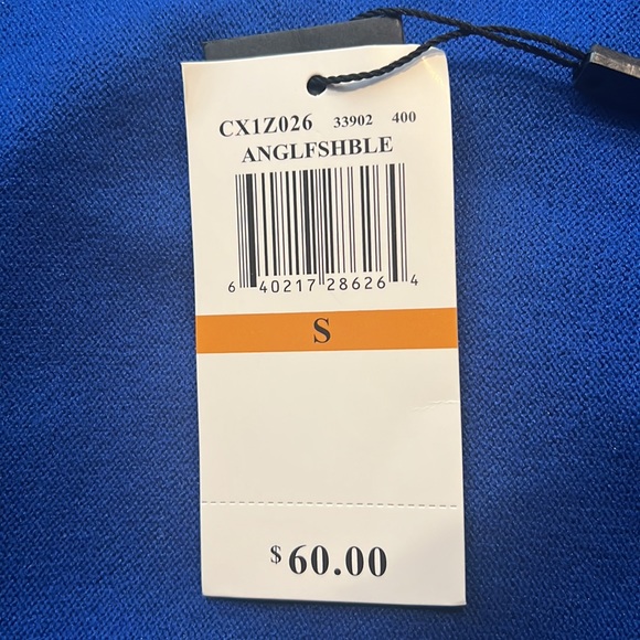 Cable & Gauge Blue Knit long Cold Shoulder Sleeves Silver Embellishments - Picture 6 of 8